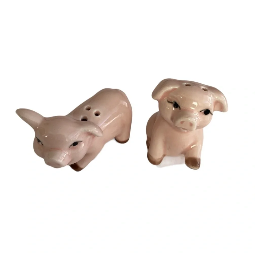 Salt & Pepper mini ceramic shakers 🐖 🐷